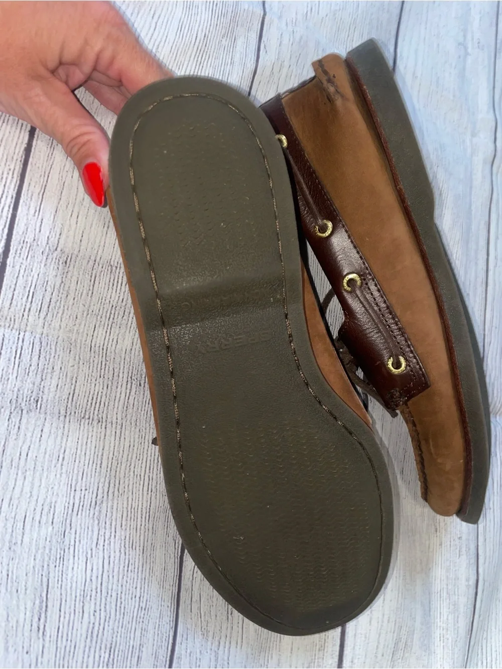 Sperry Topsider Gold Cup Brown Suede Boat Shoes